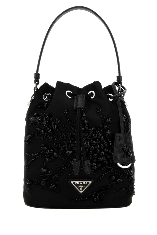 Prada Bucket Bag — Black Poliammide Riciclata-vitello