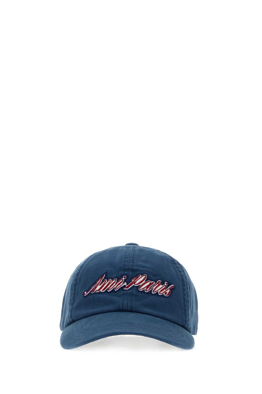 Ami Paris Amiparisembroiderycap Baseball Cap — Blue Exterior: Cotton Caps