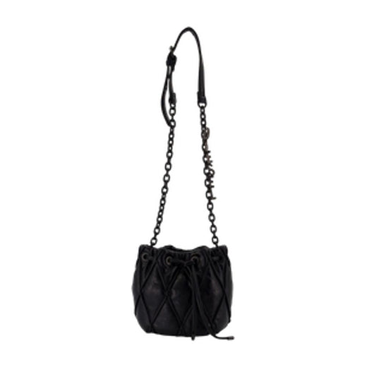 Diesel Charm-D Shoulder Bag — Black Cotton