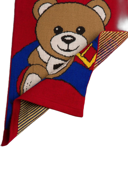 Moschino Wool Blend Scarf — Red Scarfs