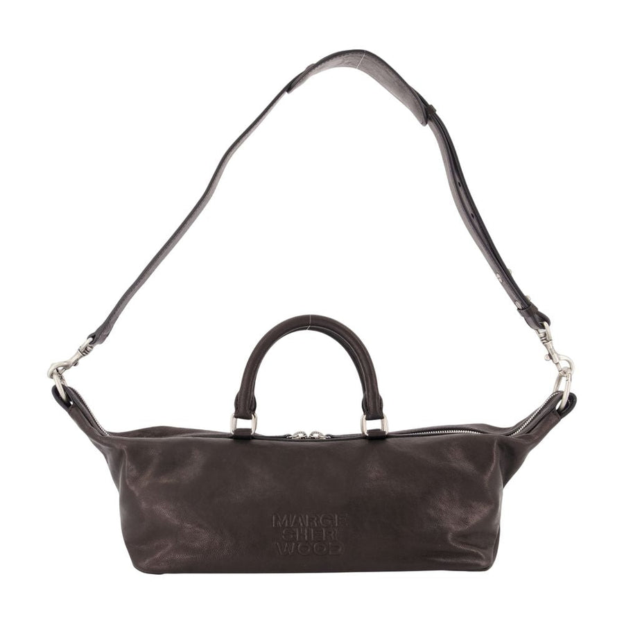 Marge Sherwood Dumpling Top Handle Bag — Black Lambskin