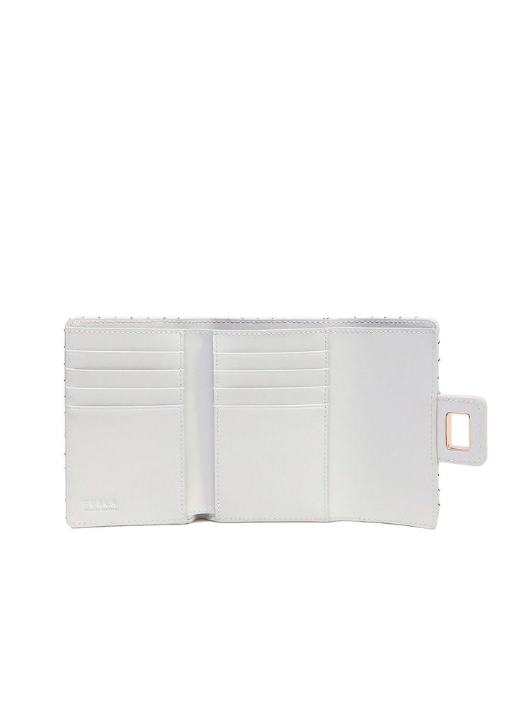 Furla Pop Star M Wallet — White Ovis Aries Leather