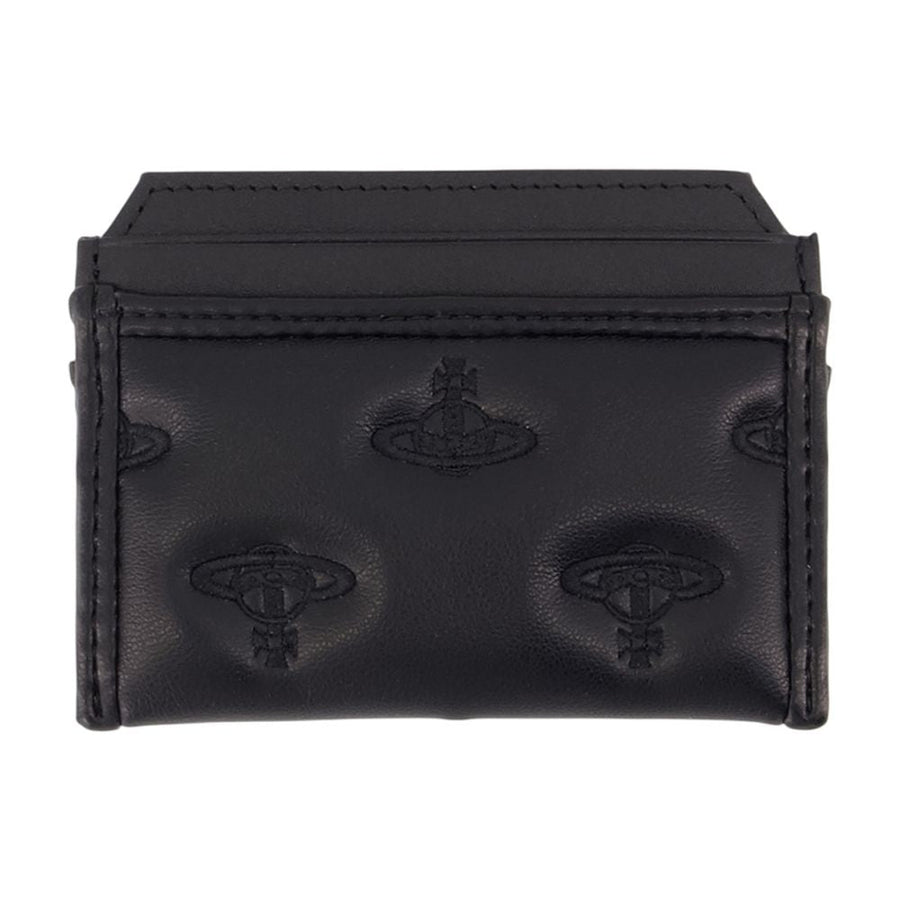 Vivienne Westwood Logo-Embossed Card Case — Black Synthetic Cases