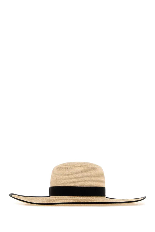 Agnona Canapa Sun Hat — Beige Exterior: Hemp