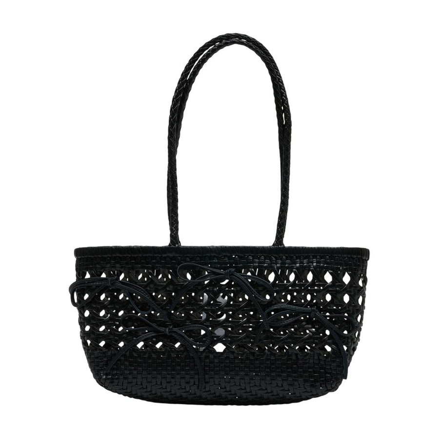Osoi Biscuit Tote Bag — Black Raffia