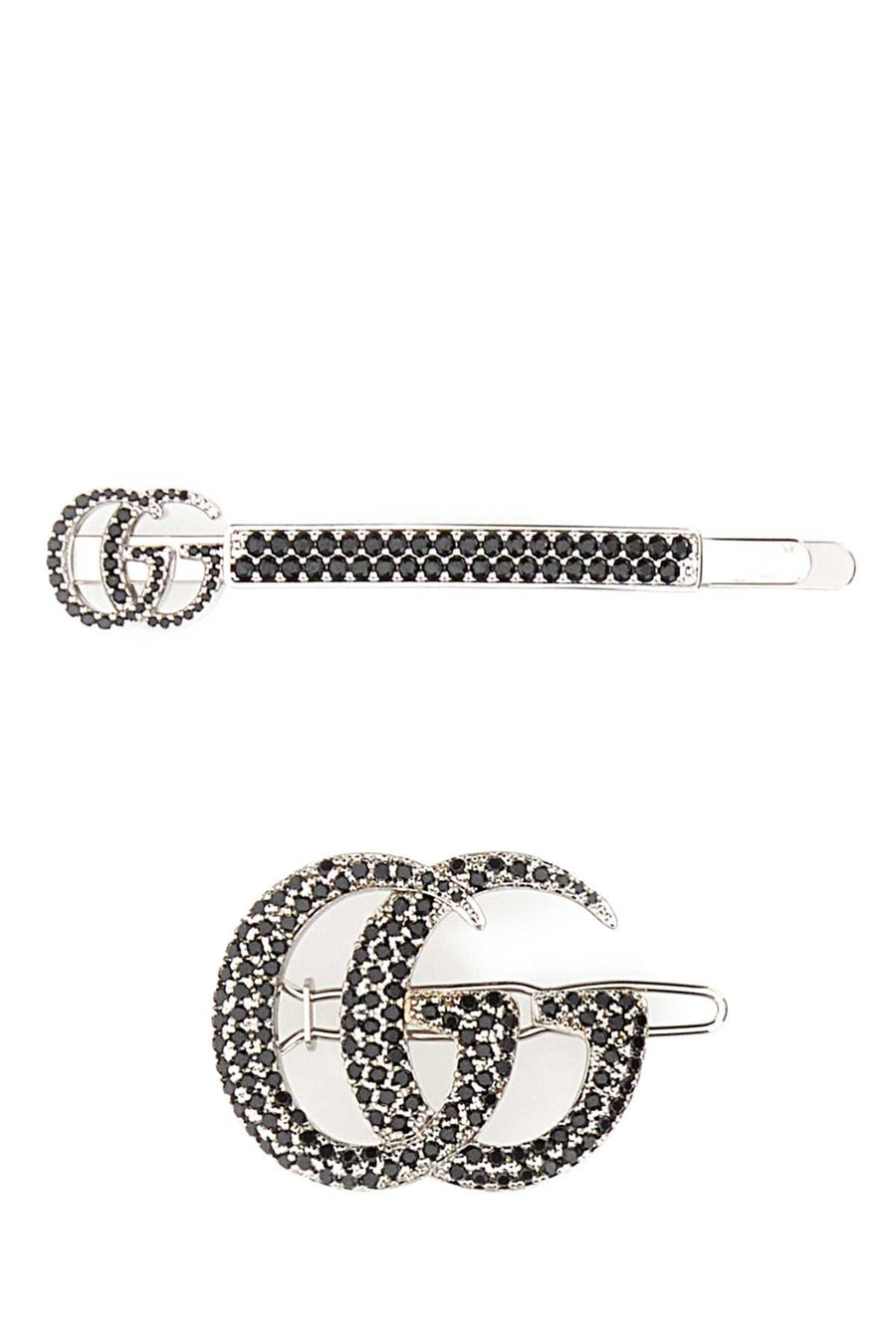 Gucci Marmont Hair Clips Set — Silver Pins Claws &