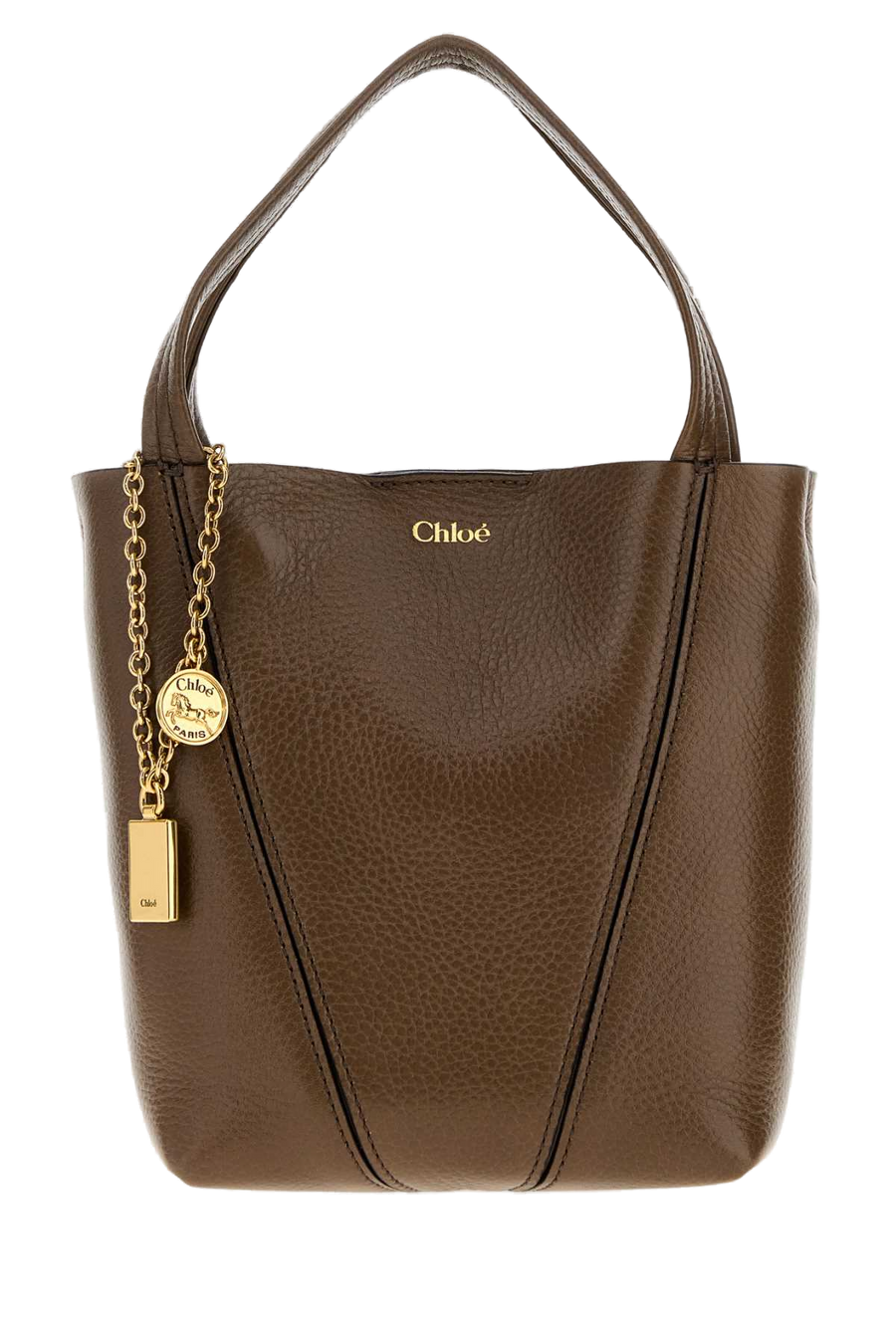 Chloé Spin Shoulder Bag — Brown