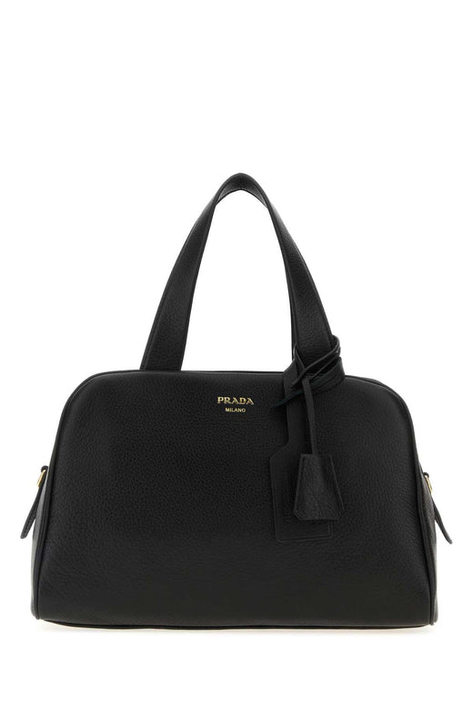 Prada Textured Leather Shoulder Bag — Black Cervuselaphusscot