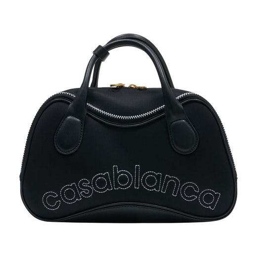 Casablanca Bowling-Shaped Calfskin Mini Bag — Black