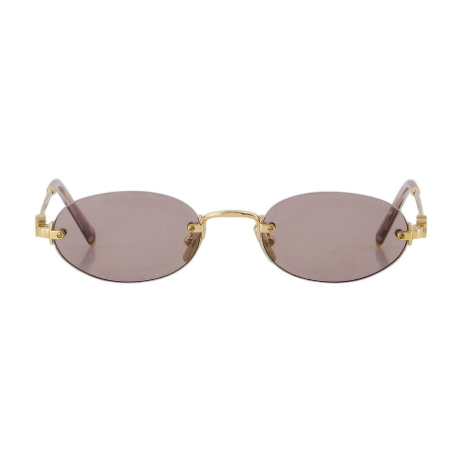 Miu Miu 0mua54s-5ak20i51 Rimless Acetate Sunglasses — Gold