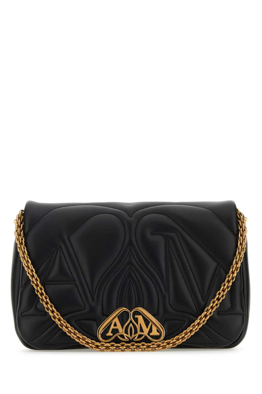 Alexander Mcqueen Quilted Leather Shoulder Bag — Black