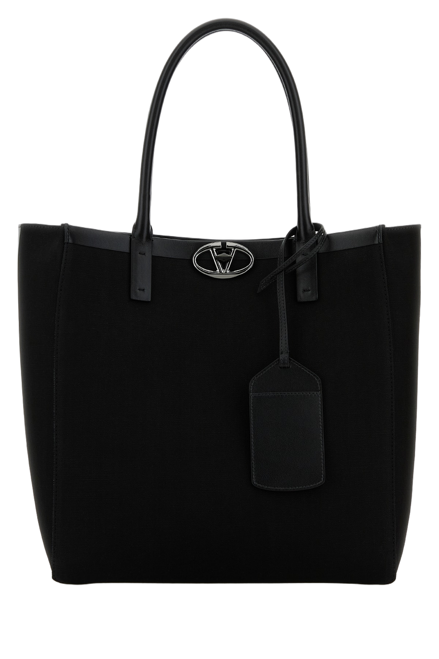 Valentino Garavani Cotton Canvas Tote Bag — Black