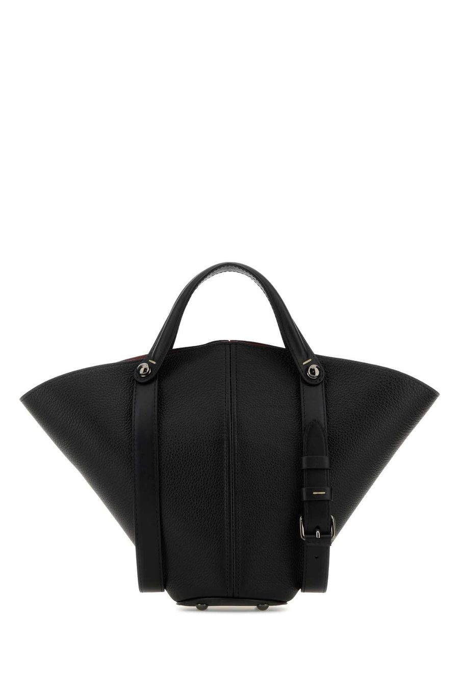 Maison Margiela Leather Wing-Flap Top Handle Bag — Black