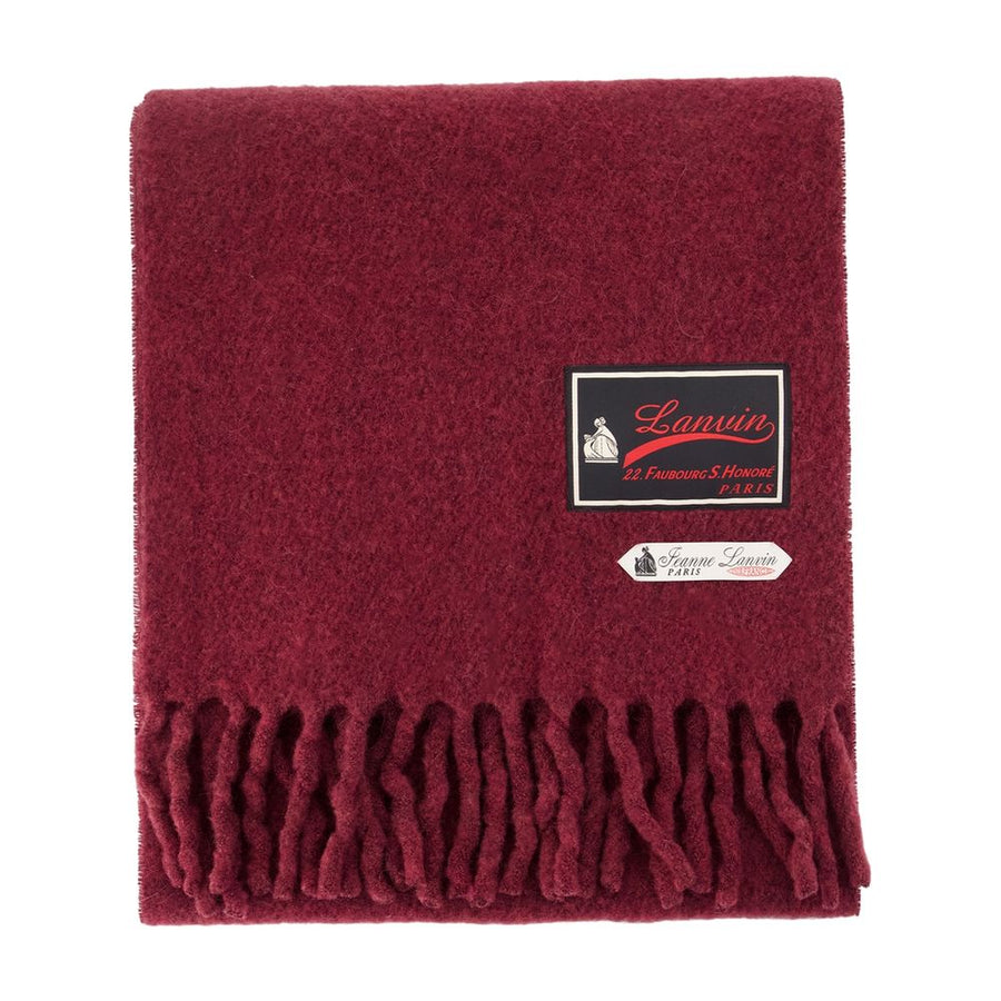 Lanvin Paris Scarf — Burgundy Wool Scarfs