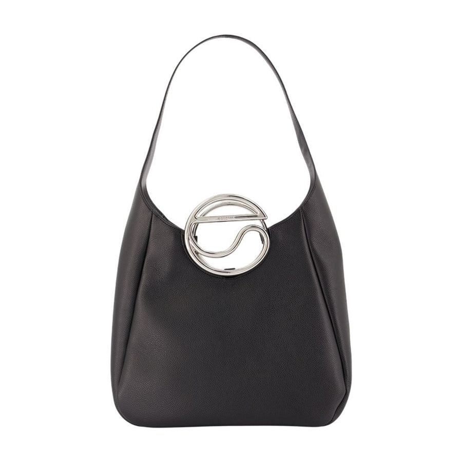 Coperni C Shopper Shoulder Bag — Black Cowhide