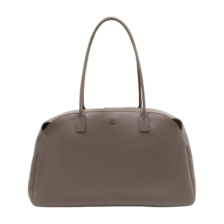Courrèges Leather Shoulder Bag — Brown Cowhide