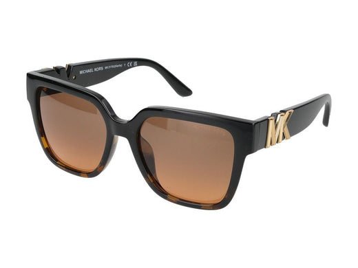 Michael Kors 0mk2170u Logo-Plaque Square Sunglasses — Black Injected