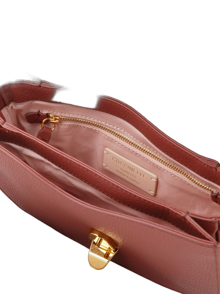 Coccinelle Dew Crossbody Bag — Brown Cowhide