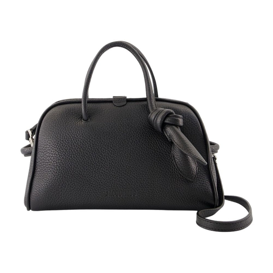 Jacquemus Le Petit Turismo Top Handle Bag — Black Calfskin