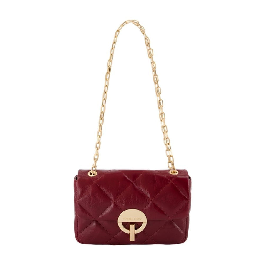 Vanessa Bruno Moon Moyen Crossbody Bag — Red Cowhide