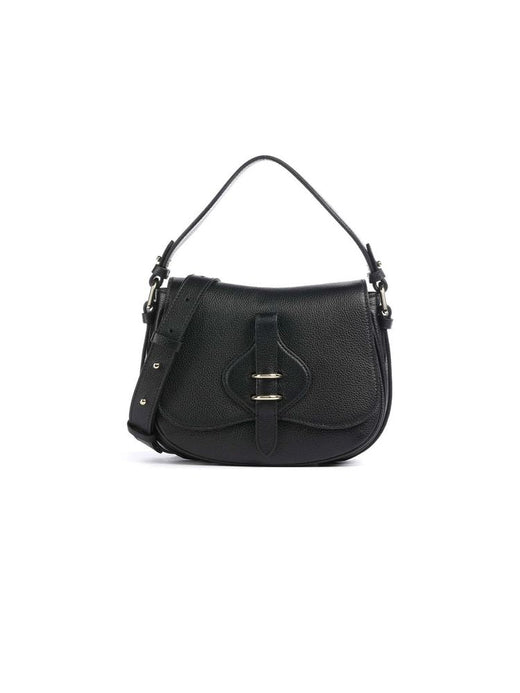 Coccinelle Micro Grainy Leather Top Handle Bag — Black