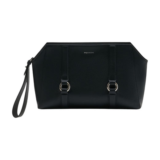Alexander Mcqueen Clutch — Black Calfskin