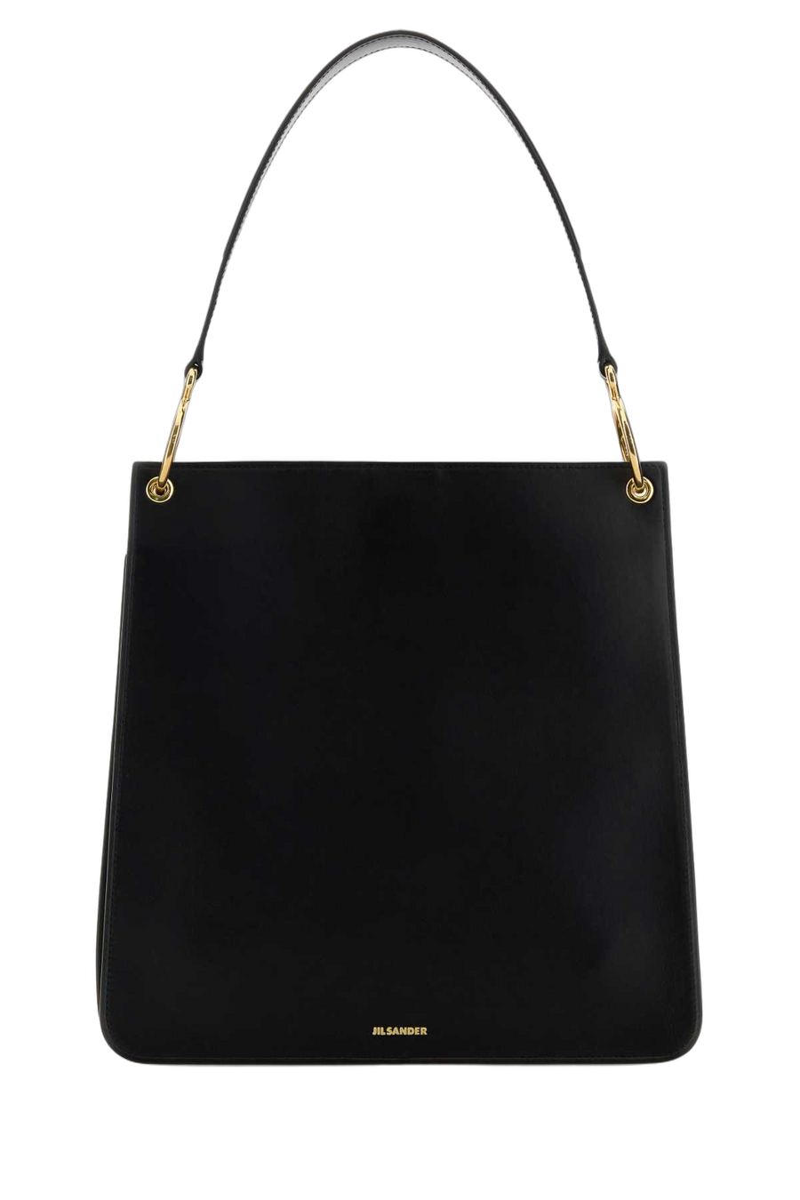 Jil Sander Calf Leather Shoulder Bag — Black