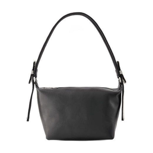 Kara Double Bow Shoulder Bag — Black Calfskin