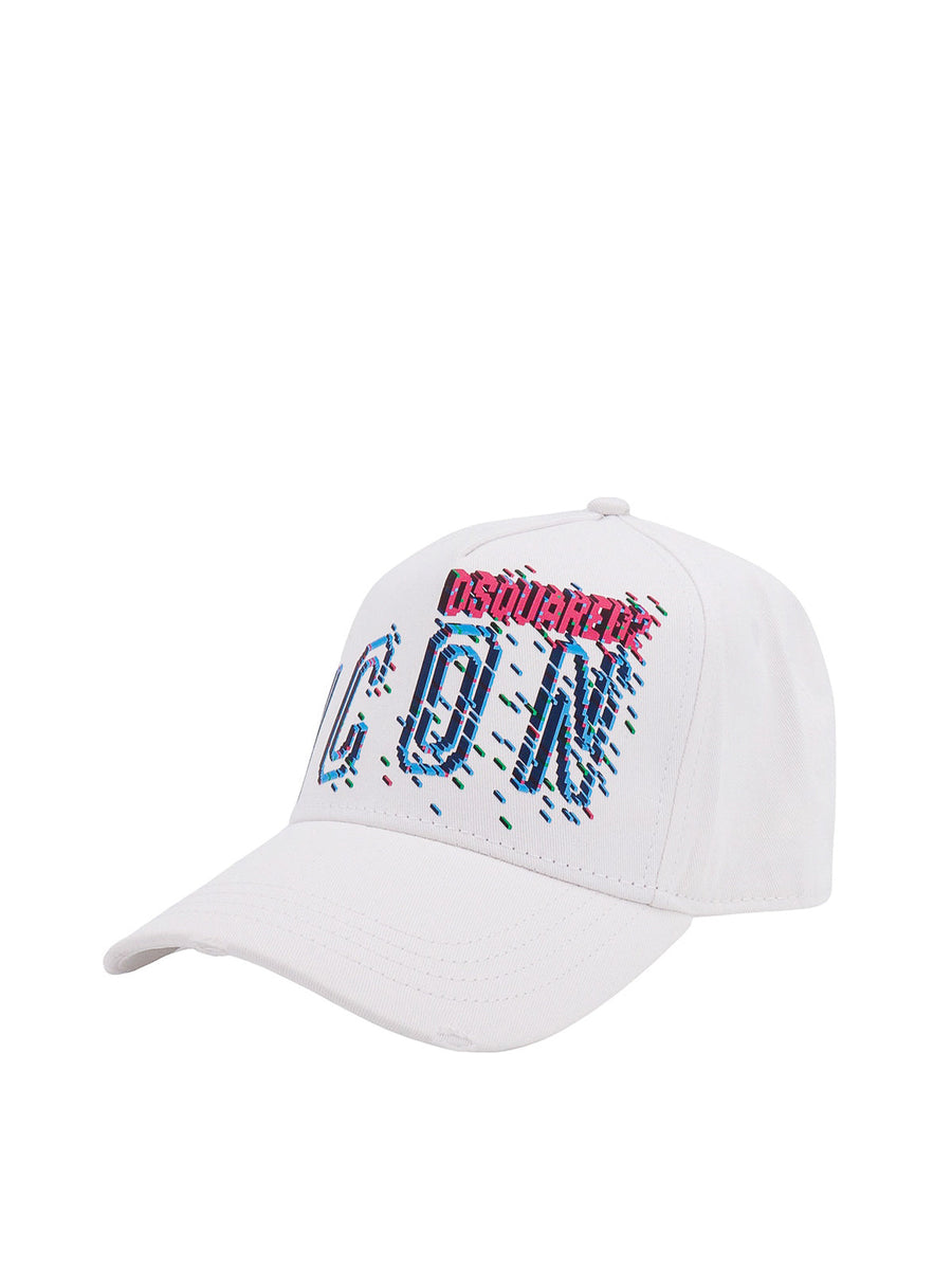 Dsquared2 Bcm071705c000011062 Baseball Cap — White Cotton Caps