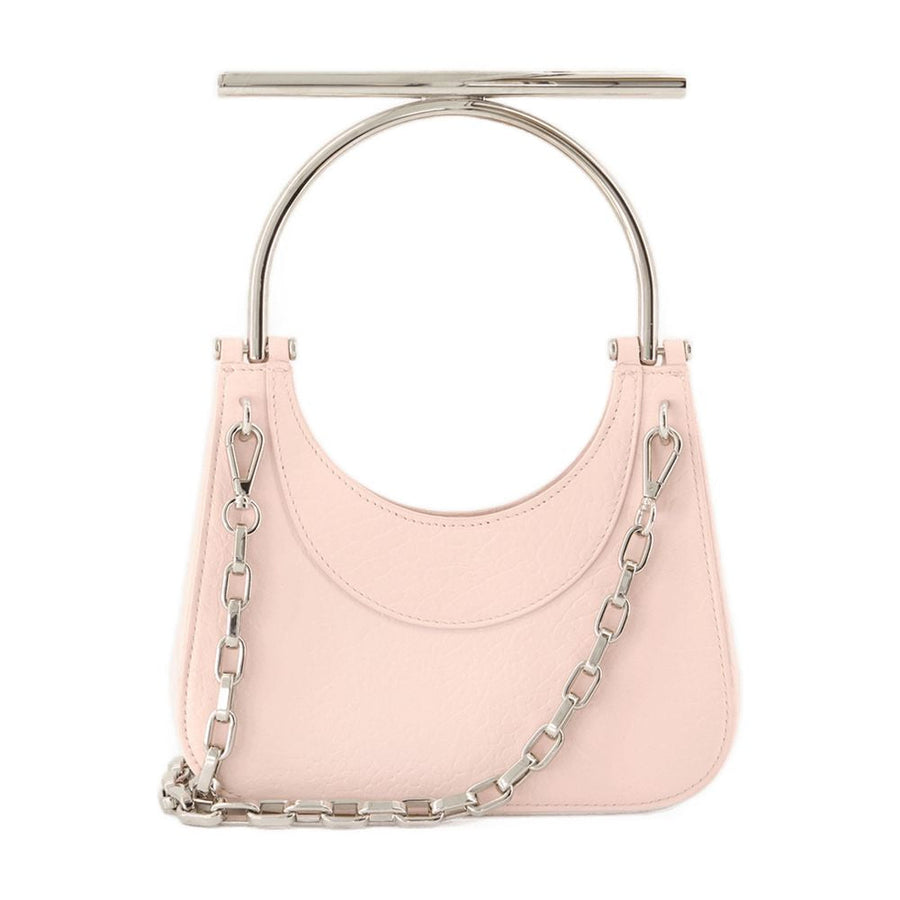 Alexander Mcqueen Chain-Accented Lambskin Mini Bag — Pink