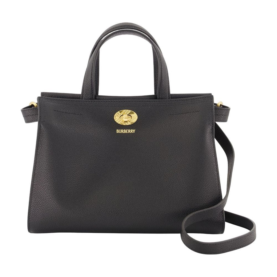 Burberry Ll Mini Cotswolds Tote Bag — Black Calfskin