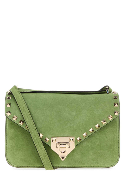 Valentino Garavani Rockstud Shoulder Bag — Green