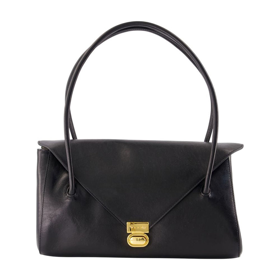 Marni East West Shoulder Bag — Black Calfskin