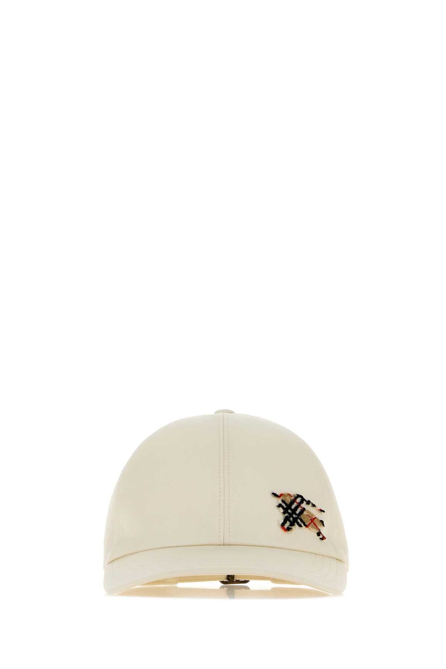 Burberry A:mh Tufted Ekd Cotton Baseball Cap — White Caps