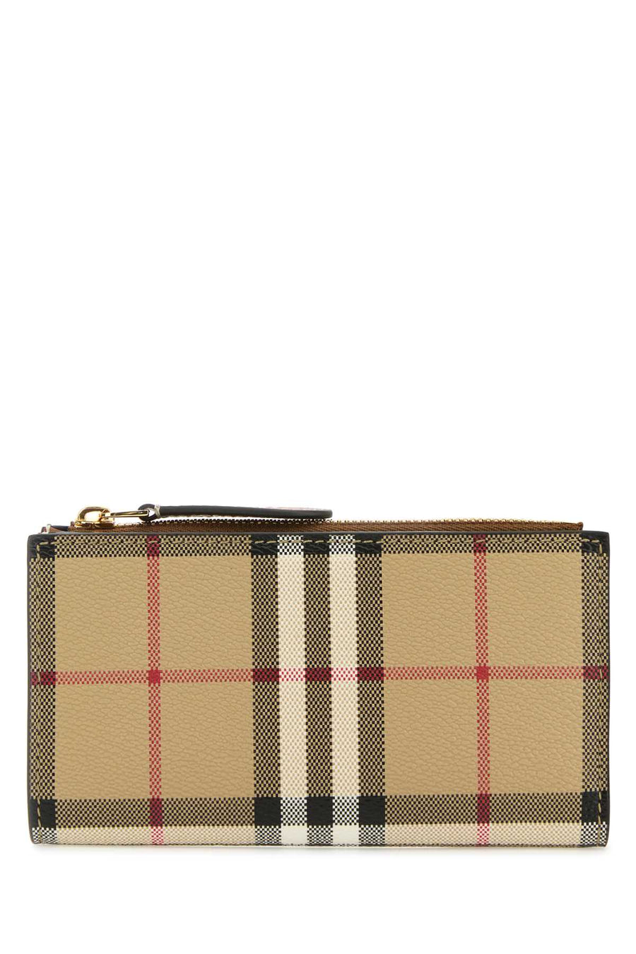 Burberry Tartan Check Wallet — Beige