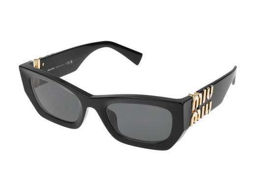 Miu Miu 0mu Rectangular Acetate Sunglasses — Black