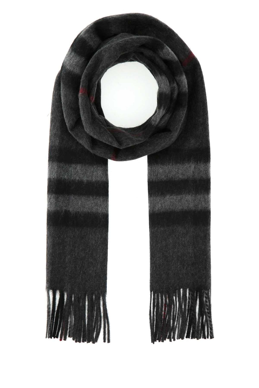 Burberry Cashmere Scarf — Charcoal Exterior: Scarfs