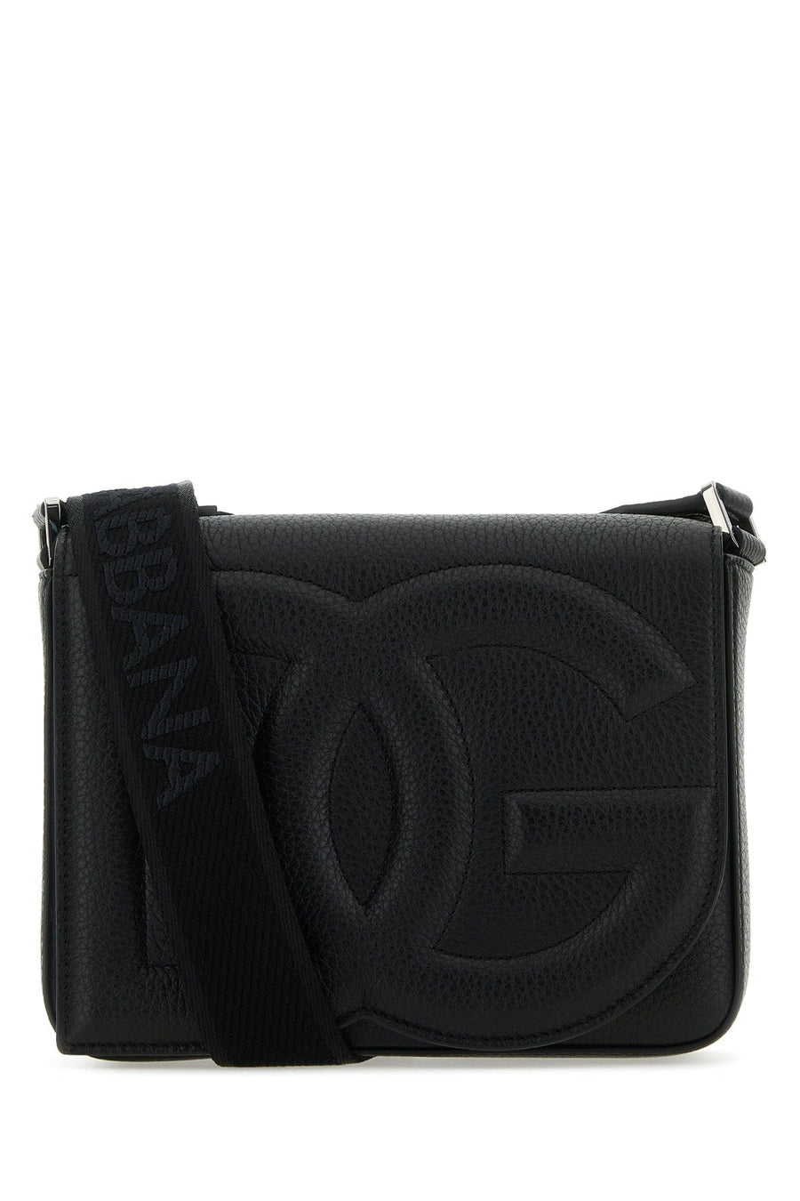 Dolce & Gabbana Quilted Logo Shoulder Bag — Black
