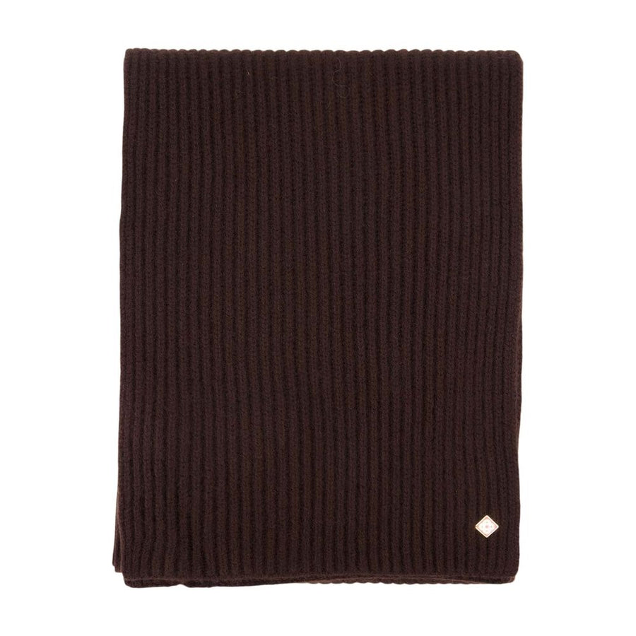 Casablanca Wool Ribbed Scarf — Brown Scarfs