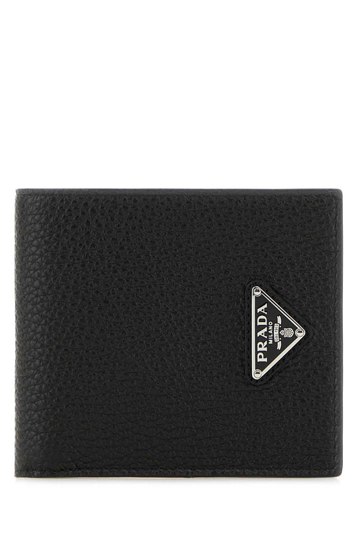 Prada Vitello Leather Wallet — Black