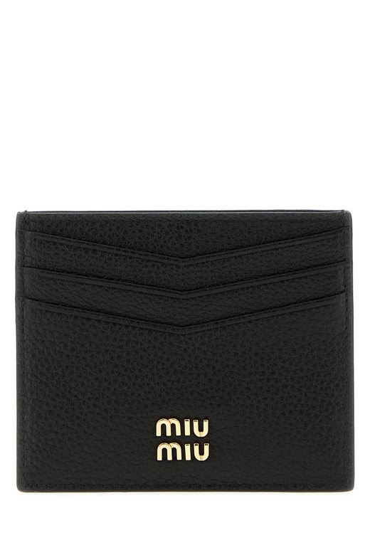 Miu Miu Leather Card Holder Case — Black Cases