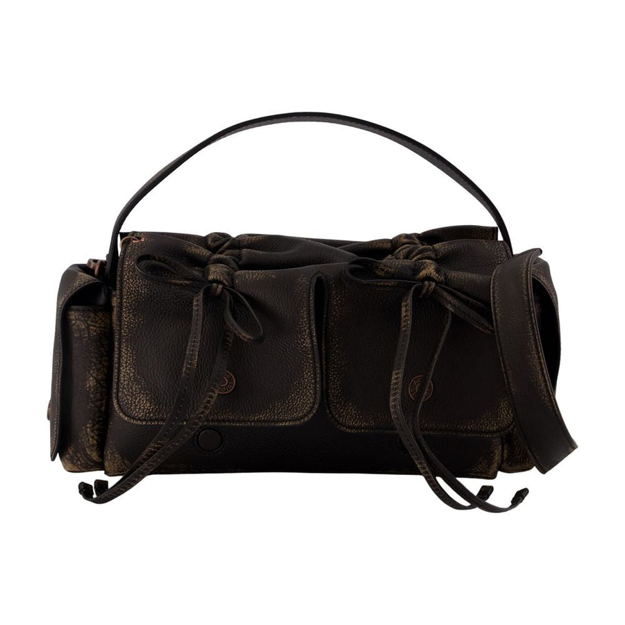 Acne Studios Multipocket Shoulder Bag — Brown Calfskin