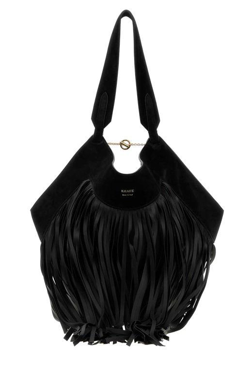 Khaite Fringe Shoulder Bag — Black