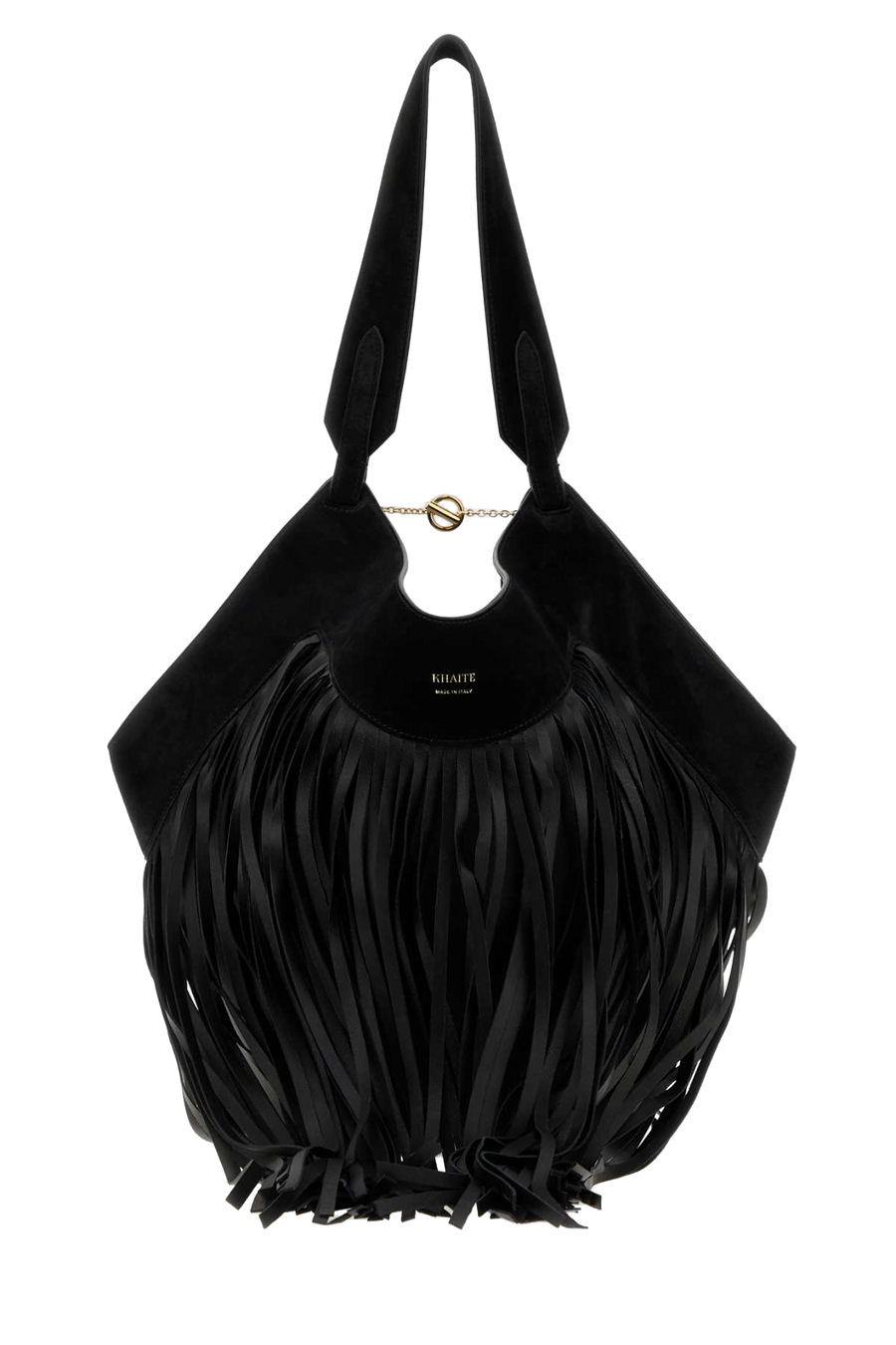 Khaite Fringe Shoulder Bag — Black