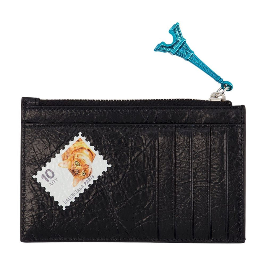 Balenciaga Lambskin Card Case — Black Cases