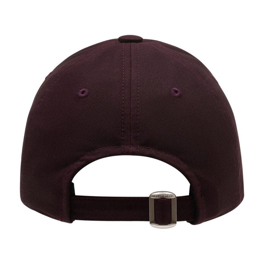 Courreges 326tct050co0134-4010 Ac Logo Cotton Baseball Cap — Burgundy Caps