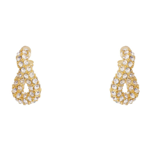 Isabel Marant Pavé Hoop Earrings — Gold Metal