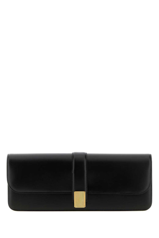 Khaite Blake Clutch — Black Cotton