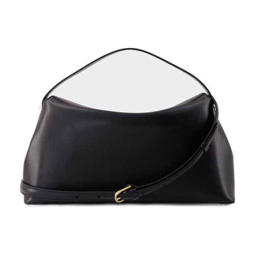 Toteme T Lock Top Handle Bag — Black Cowhide