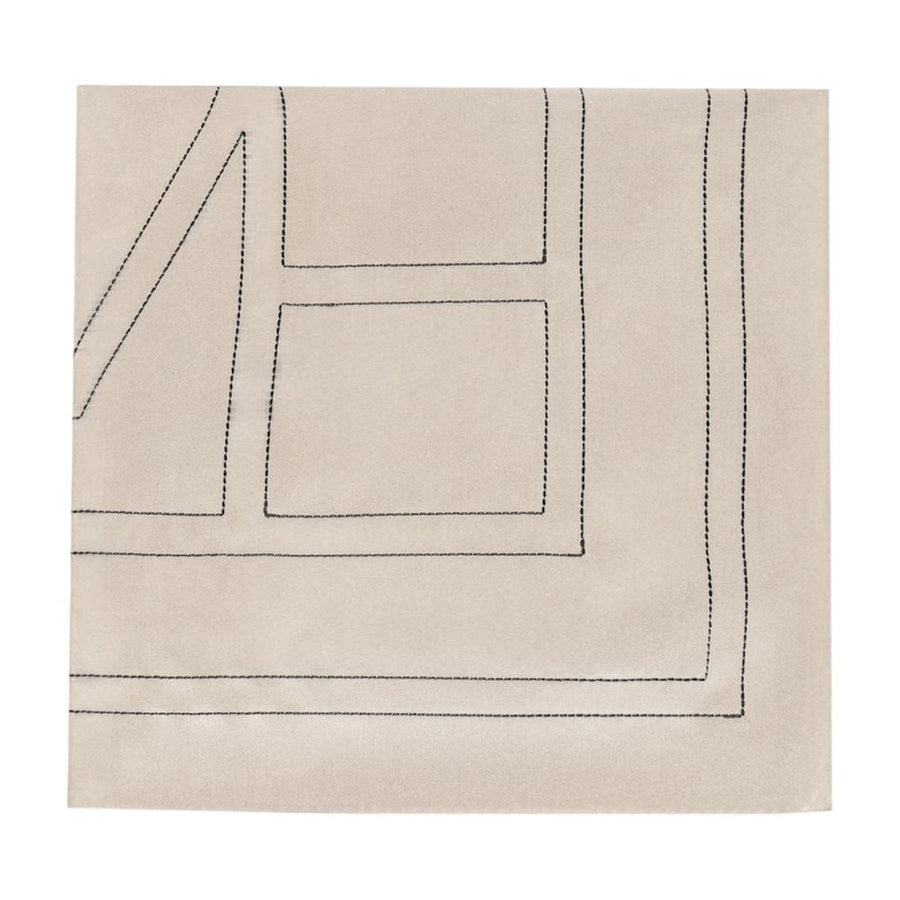 Toteme Embroidered Silk Scarf — Beige Scarfs
